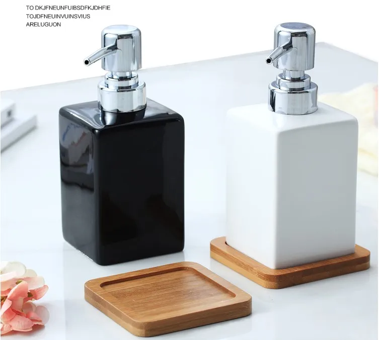 Ceramic Shower Gel Bottle, Liquid Soap Dispenser for Kitchen, Home Decoration, Hand Soap Bottle, Toothbrush Holder, Bathroom Set