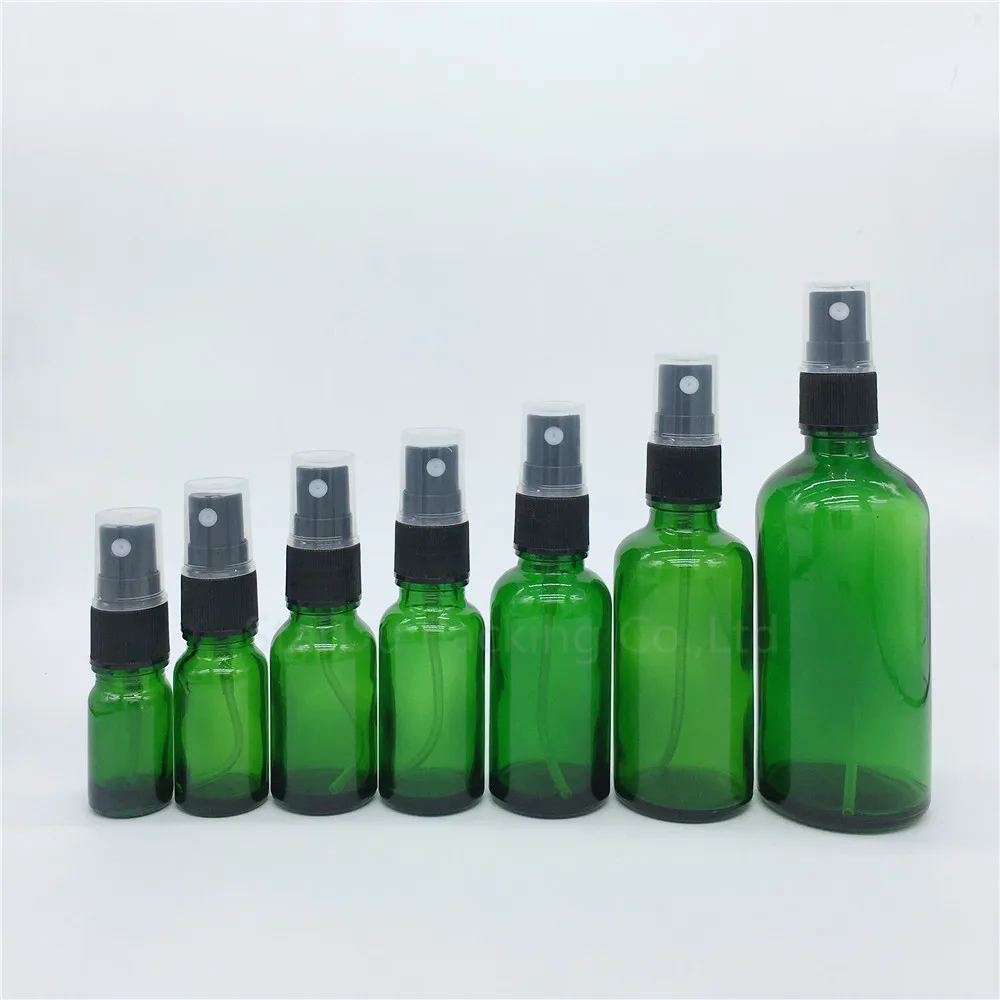 

Green Glass Empty Perfume Spray Bottle 5ml 10ml 15ml 20ml 30ml 50ml 100ml Fine Mist Atomizer Refillable Bottles Vial 100pcs/lot