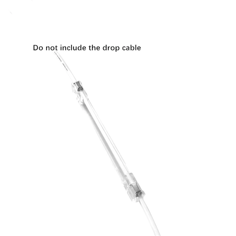 100 PCS FTTH tubo di protezione trasparente strizzacervelli di calore di plastica cavo in fibra ottica scatola di protezione per trasporto di goccia piazza spedizione gratuita