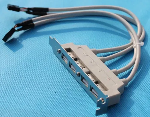 Bracket 4 Port USB to 2.54 2x5P Mainboard USB Extension Cable for Industrial PC Chassis
