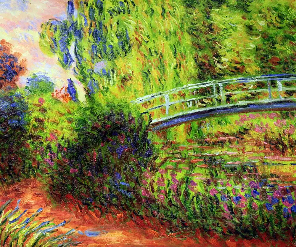 

Claude Monet Oil Painting on Canvas, The Water-Lily Pond, Water Irises, 1900, Landscape Wall Painting Picutres, Handpainted