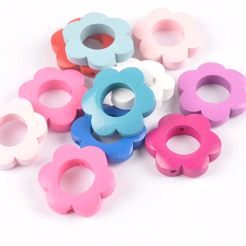 10pcs Mixed Garland Wooden Spacer Beads For Jewelry making DIY 13X16mm MT1413X