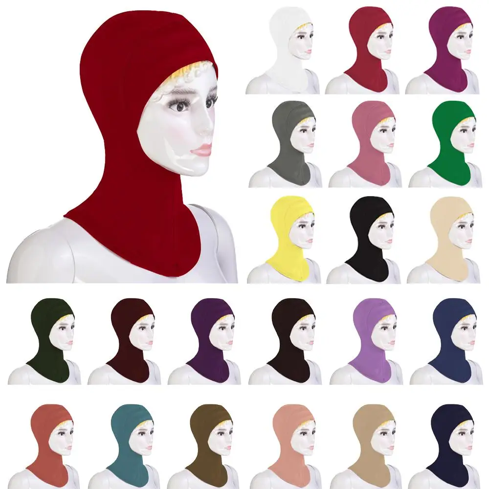 

Muslim WOmen Underscarf Inner HIjab Tube Turban Bone Bonnet One Piece Amira Ninja Cap Head Scarf Wrap Islamic Overhead Hat Niqab