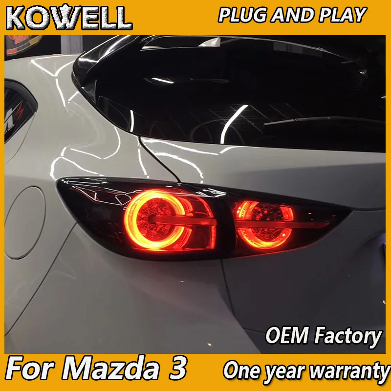 

Car for Mazda 3 Axela Tail Lights 2013-2016 Mazda3 Hatchback version dynamic turn signal Rear Lamp DRL+Brake+Park+Signal