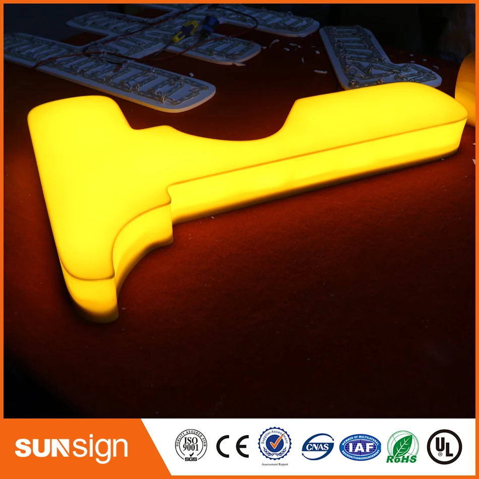 Custom Winkel Venster Reclame Led Verlichte Letters