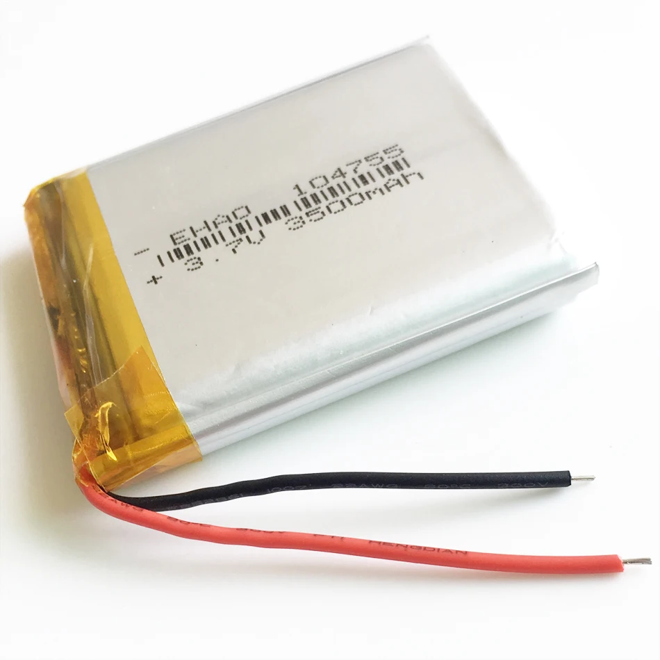 3.7V 3500mAh 104755 Lithium Polymer LiPo Rechargeable battery For GPS PSP Power bank Tablet PC Speaker Laptop MID DVD PAD