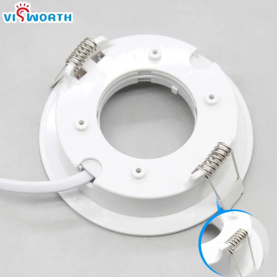 VisWorth Circular GX53 Lamp Bases High Quality ABS Material GX53 LED Holder For Cabinet Lamp With 9 CM Cable Length