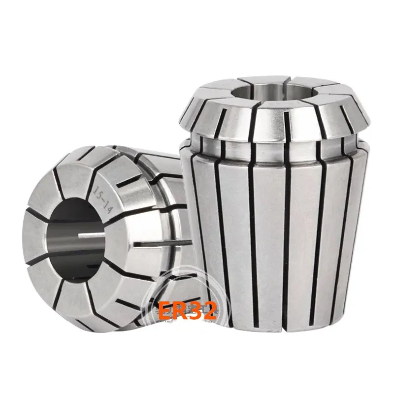 Collet elastis ER32 3mm 4mm 6mm 8mm 10mm, collet mesin ukir CNC presisi tinggi 0.008mm, nosel collet pegas
