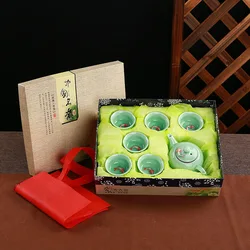 Chinese traditions tea set celadon kung fu tea cup gift boxes of a complete set of company