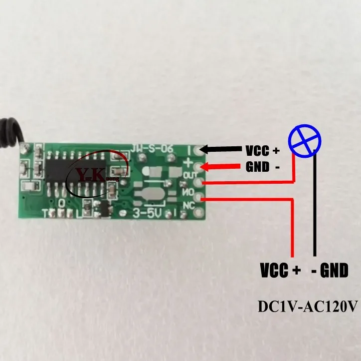 Remote Control Switch DC 3V-5V 3v 3.7v 4.5v 5v Light LED Lamp light emitting diode Lighting Remote Switch 3V 5v Relay NO COM NC