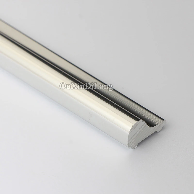 New 2PCS Aluminum Alloy Shower Screen Glass Door Waterproof Strips Glass Door Seals Length:600mm/700mm (No other Accessory)