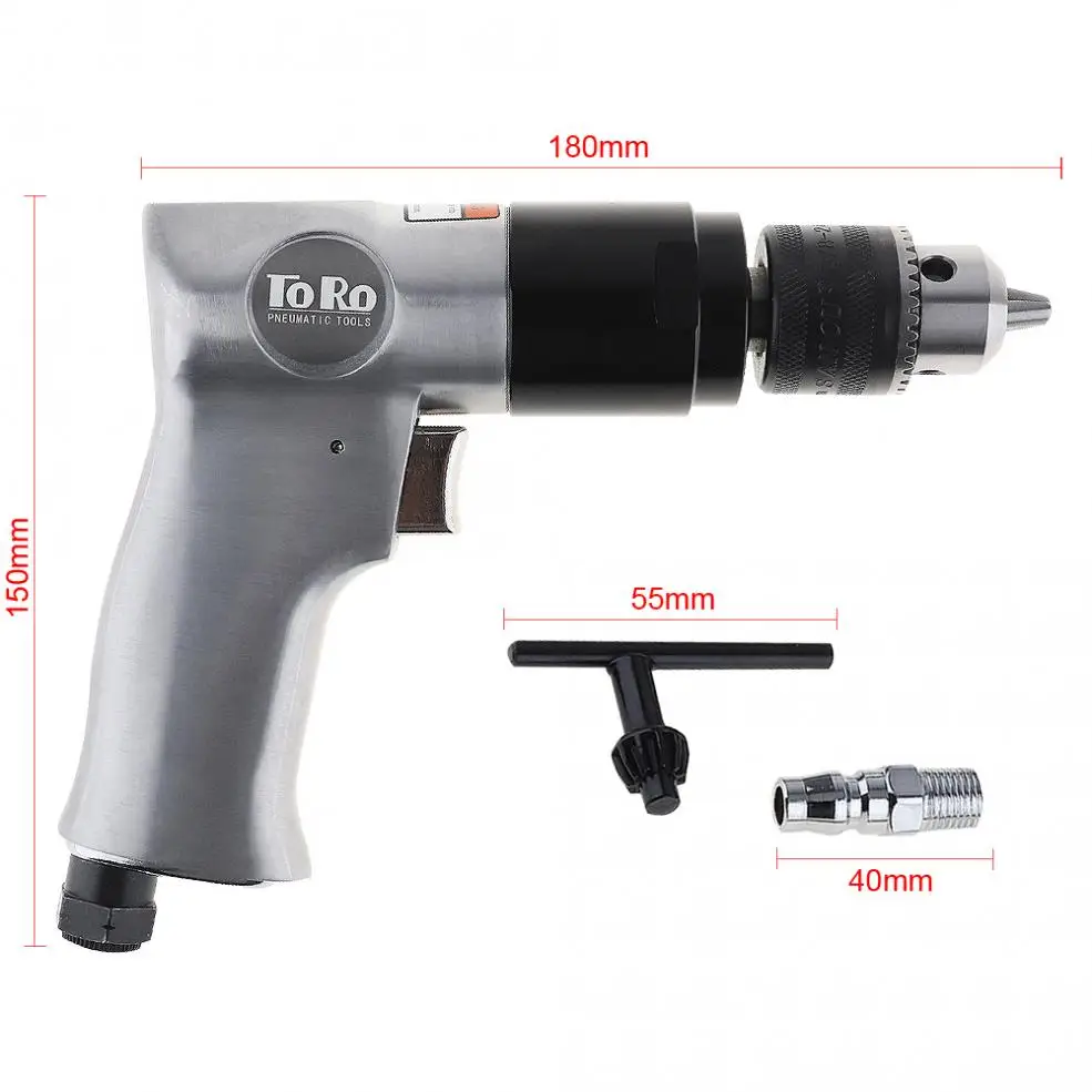 TORO TR-5100 3/8 "1800rpm trapano pneumatico a pistola a batteria ad alta velocità trapano pneumatico reversibile Super Duty per perforazione di fori