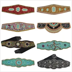 Mongolian Blet Charms Ethnic Mongolia Waist Belly Chain Inlay Natural Stone Body Handmade Mongolia Chain