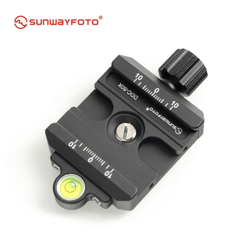 SUNWAYFOTO DDC-50X Tripod Head Quick Release Clamp for DSLR 48mm Tripode Quick Plate Ballhead Lever Release Clamp Screw Hole 3/8