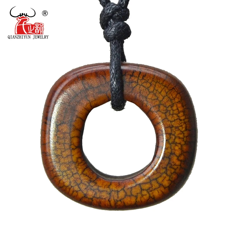 GX114 Hot Sale handmade jewelry Tibet Yak bone circle pendant necklace Primitive tribes Men's Necklace