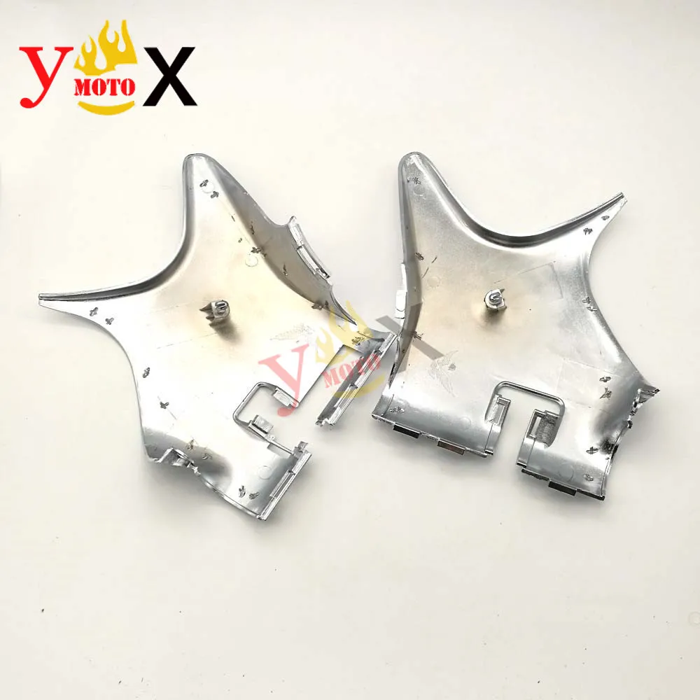 1Set ABS Chrome Front Cowl Neck Guard & Battery Cover Side Faring Panel Frame For Honda Shadow VT600 VLX 600 STEED400 1988-1998