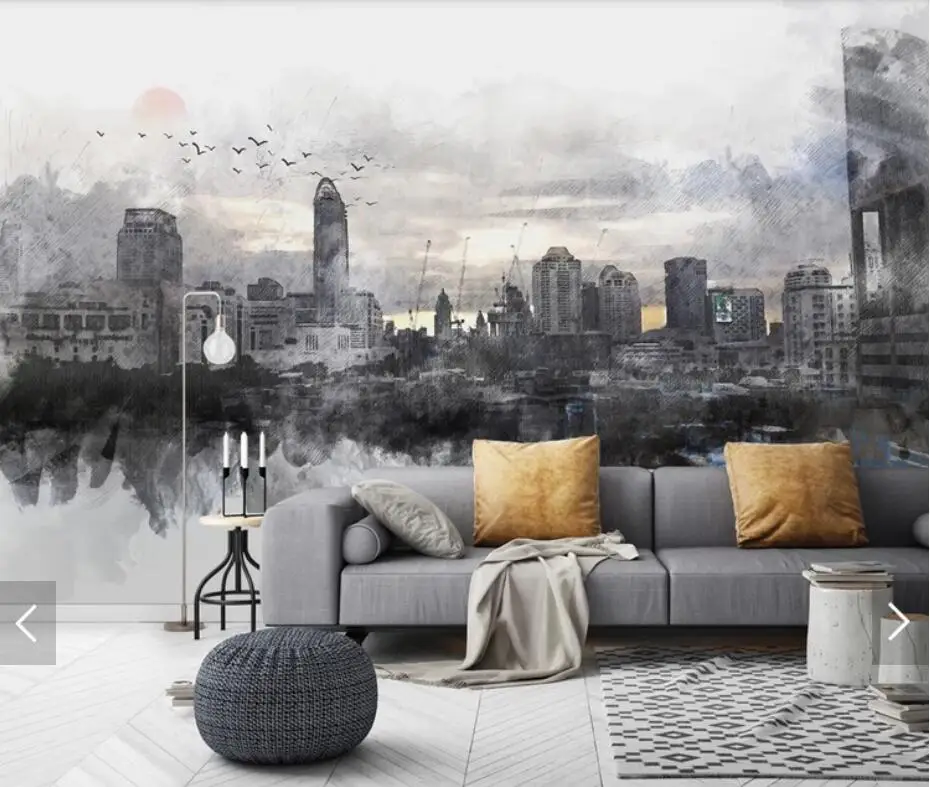 Hand Painting City Night View Photo Wallpaper Mural for Living Room  Sofa TV Backplash Home Decor Bedroom Wall Paper Rolls