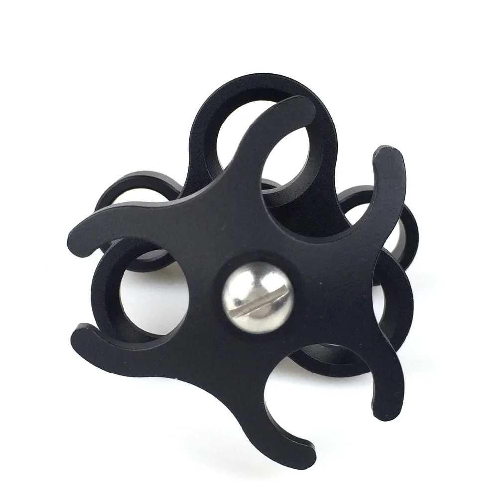 مشبك ذراع كروي ، 3 فتحات ، كاميرا مقاومة للماء ، نظام ذراع مشترك ، حامل مصباح يدوي للغوص ، 1 بوصة