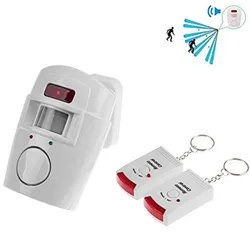 Mini alarma con control remoto inalámbrico, Detector de Sensor de movimiento infrarrojo IR y Sirena fuerte de 105dB para seguridad del hogar, antirrobo