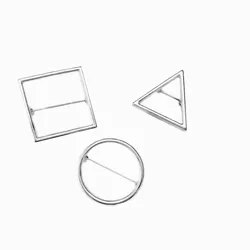 Broche geométrico de simplicidad triangular para mujer, artículo adornado, Círculo de moda, joyería de marca, regalo Popular para niñas, hermoso