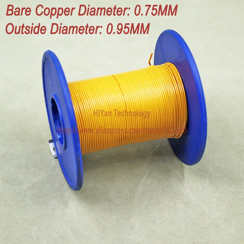 (20meters/lot) Triple Insulated Copper Wire Bare Copper Diameter 0.75MM Outside Diameter 0.95MM Triple Insulation Winding Wire