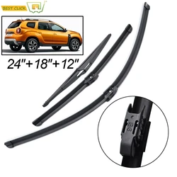 Misima Windshield Windscreen Wiper Blades Kit For Dacia Renault Duster MK2 2017 2018 2019 2020 Front Rear Window Wiper Set