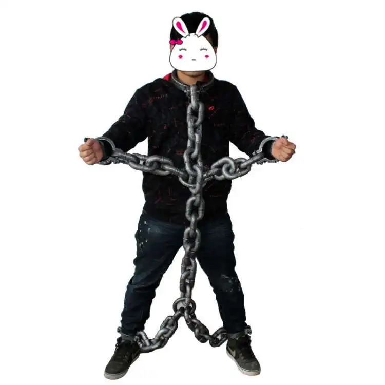 Large Halloween Party Props Performance Supplies Cosplay Plastic Head Chain Bracelet Foot Chains Package Children Toys Kids Toy