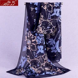 Foulard en mousseline de soie pour femme, châle, poncho, hijab, de luxe, bandana, style bohème