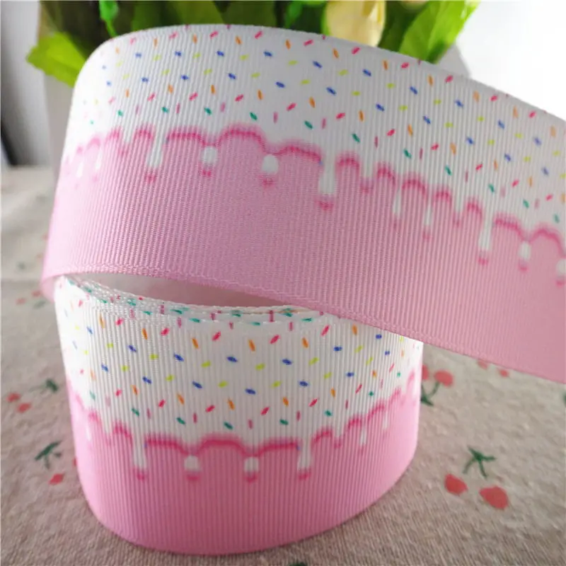 18081808, 1-1/2" 38mm 10 Yards bedruckte Ripsbandbänder mit Süßigkeiten- und Kuchenmotiven, DIY-Haarschleifen, handgefertigte Materialien – Detail 7