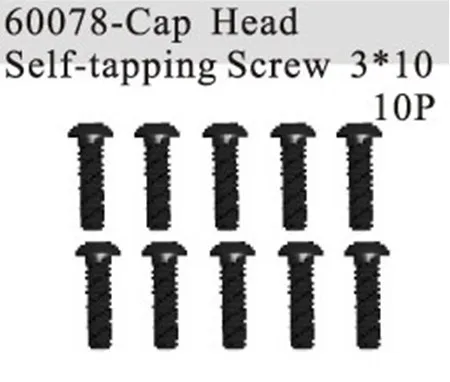 Cap Head Self Tapping Screw 3*10 12 Pieces  PART 60078