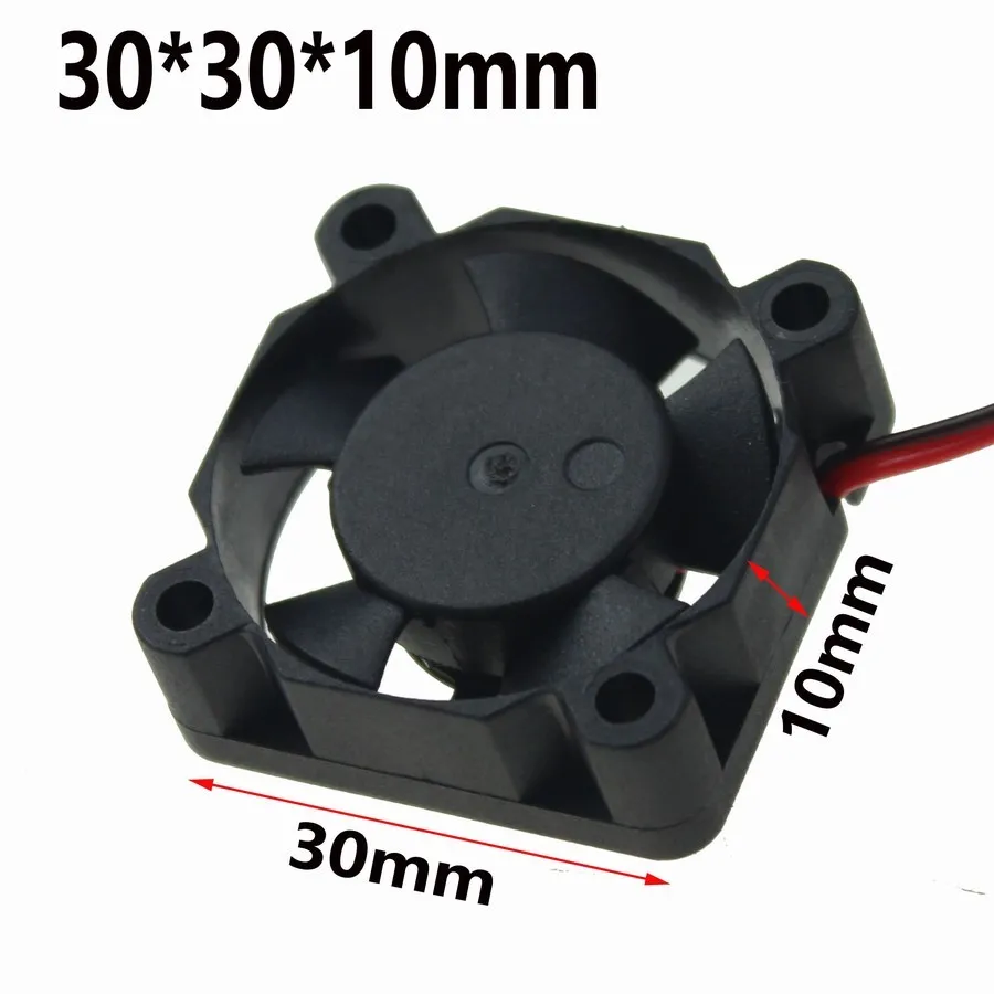 2Pcs Gdstime 3010 30MM 30 x 30 x 10MM 5V 2 Pin Ball DC Cooler Small Cooling Fan FOR 3D PRINTER PART