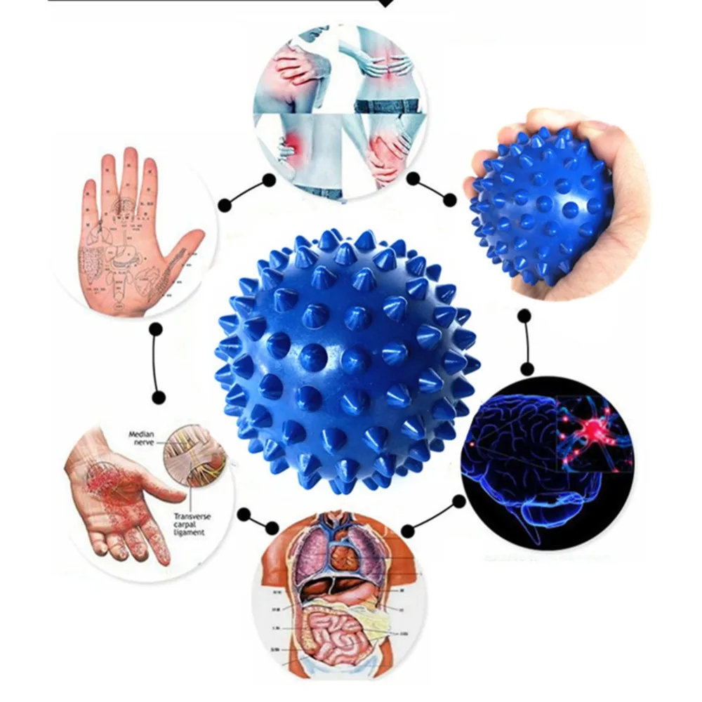 7.5 سنتيمتر بولي كلوريد الفينيل Musle الأسطوانة الكرة تدليك العمود الفقري تخفيف قرحة العضلات اليوغا اللياقة البدنية اليد التدريب العلاج الطبيعي مكافحة الإجهاد الكرة Fitball