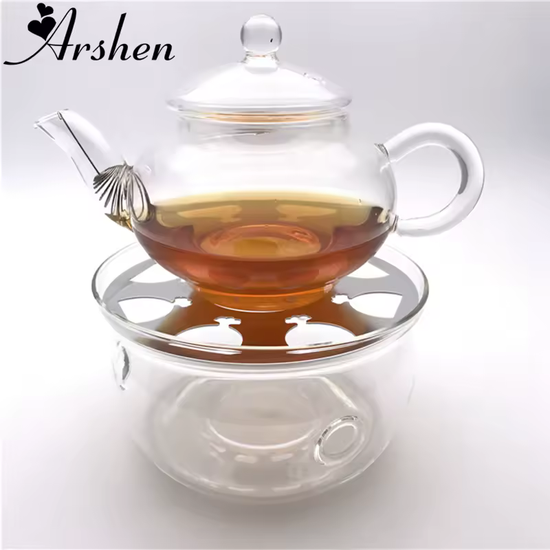 Arshen New Design Glass Teapot Trivets Candle Heater Base Heat-Resisting Base For Teapot Coffee Water Scented Metal Heat Pad