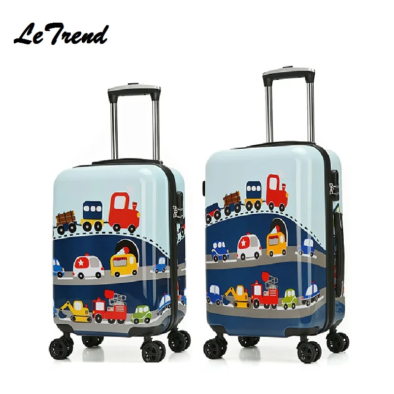 

Letrend Cute Fish Rolling Luggage Spinner Kids Children Cartton Backpack Trolley Suitcase Wheels 19/20 inch Cabin Students Trunk