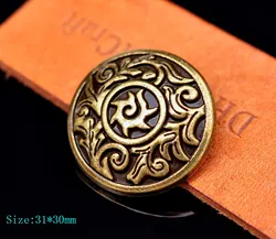 10PC 31*30MM Trabal BRASS SUN TOTEM FLOWER LEATHERCRAFT DECORATION CONCHO HORSE SADDLES STUDS SCREWBACK