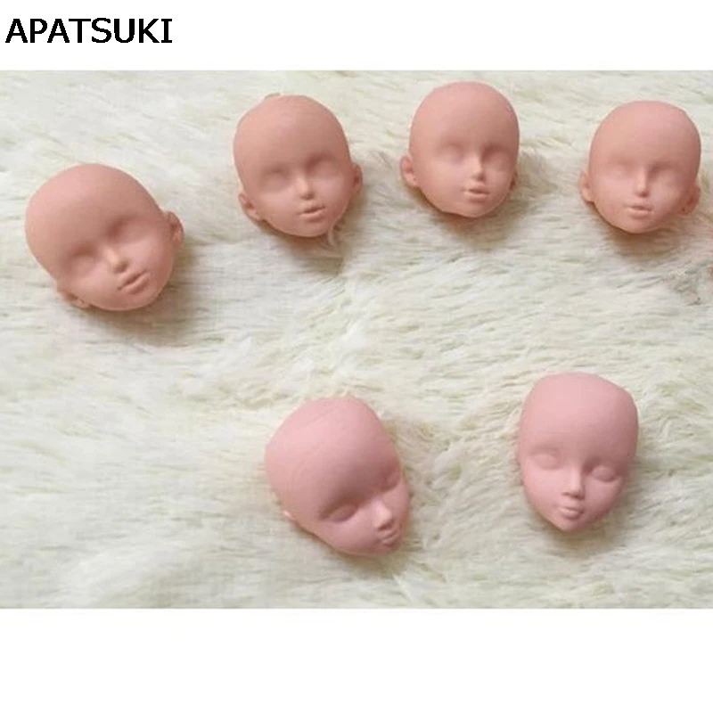 2pcs/lot Soft Plastic Practice Makeup Doll Heads For 11.5\