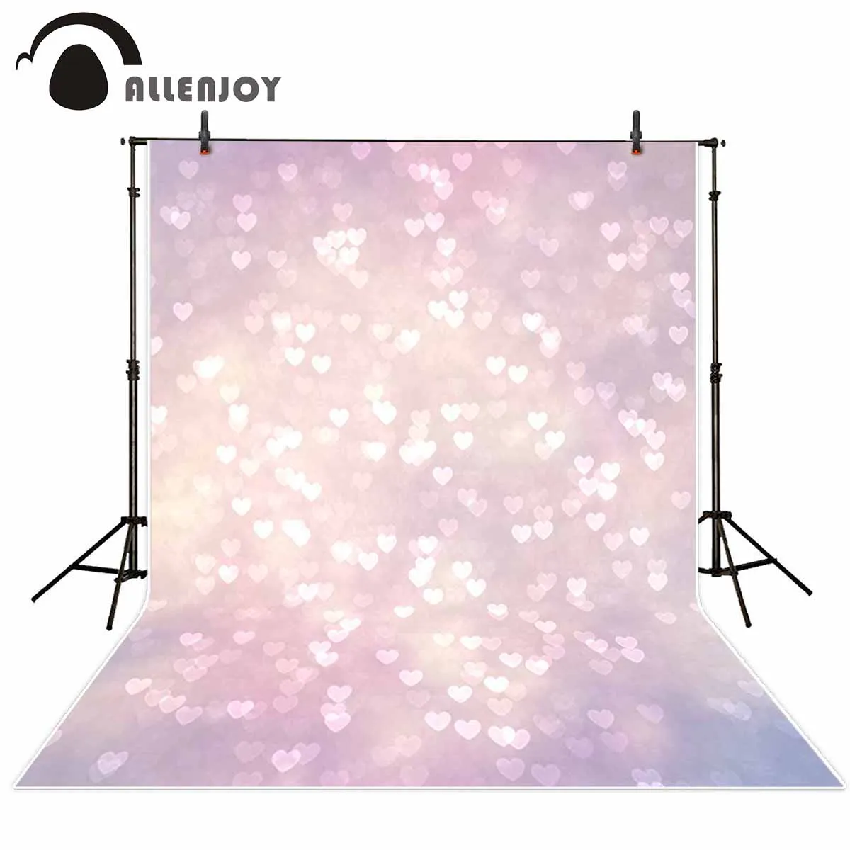 Allenjoy photography backdrop 14 February Valentine\'s Day glitter heart bokeh halo baby background photophone photocall studio