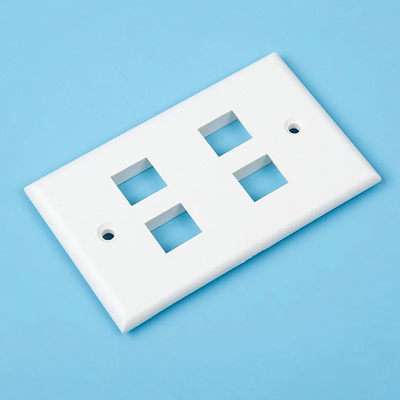 US Type Wall Outlet Faceplate Insert For 1 2 3 4 6 Keystone Jack Socket 114x70mm White Color Frame Panel