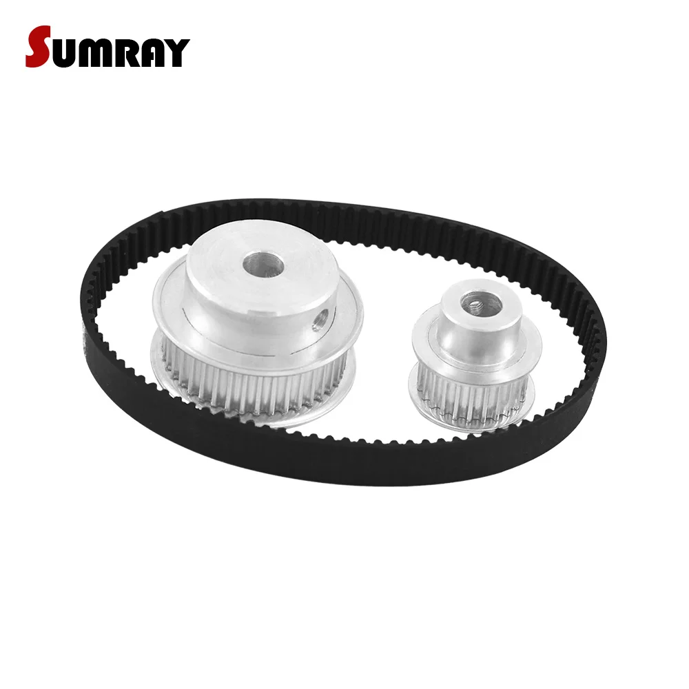 Tooth Belt Pulley Kit HTD3M 20T 40T 11mm Belt Width Reduction 1:2 Synchronous Pulley Wheel HTD3M-291 Timing Belt for 3D Printer