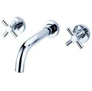 Free shipping chrome colour wall mounted  Bathroom Sink Faucet widespread lavatory sink Faucet