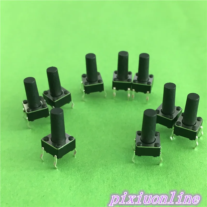 

30Pc YT1001Y 6*6*11.5mm Black 4Pin Key Switch Micro Switch Light Touch Switch Self-Reset Sensitive Switch On Sale