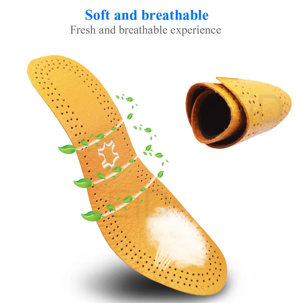 EiD Leather Breathable Deodorant Running Cushion Insoles For Feet  Insoles For Shoes man women Sole Orthopedic Pad foot care