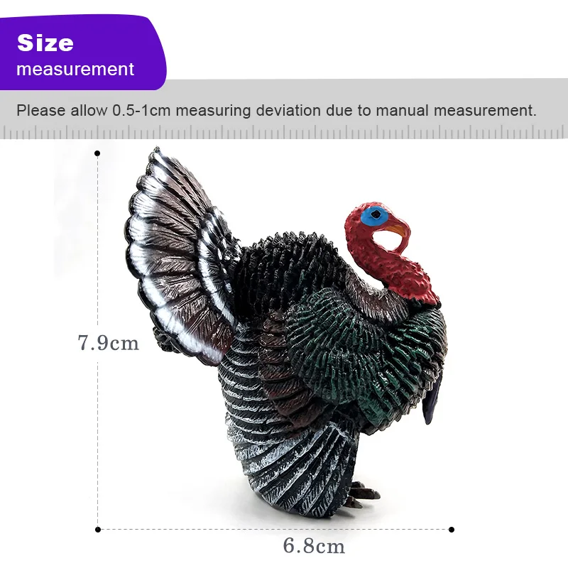 Farm Simulation turkey bird Chicken Pvc animal model figurine home decor miniature fairy garden decoration accessories modern