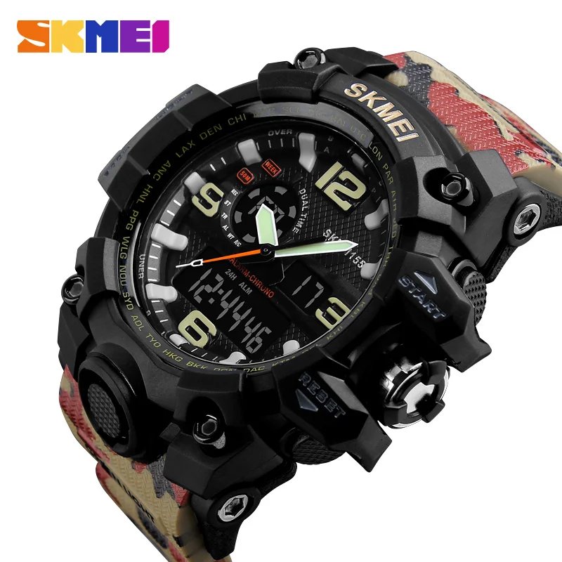 SKMEI Brand Men\'s Sport Watches S Shock Men Stopwatch Digital Watch Dual Time Display Wristwatch Waterproof Clock Relojes Hombre