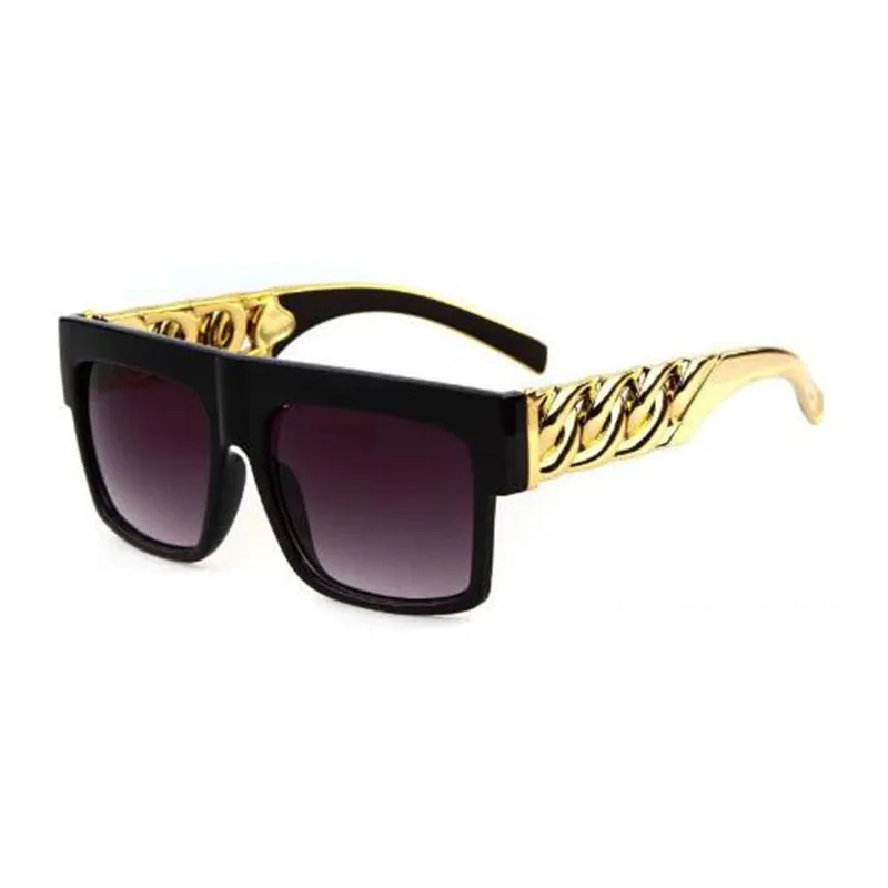 Fashion Celebrity Inspired Gold Metal Chain Beyonce Sunglasses Vintage Hip Hop Sun Glasses zonnebril dames