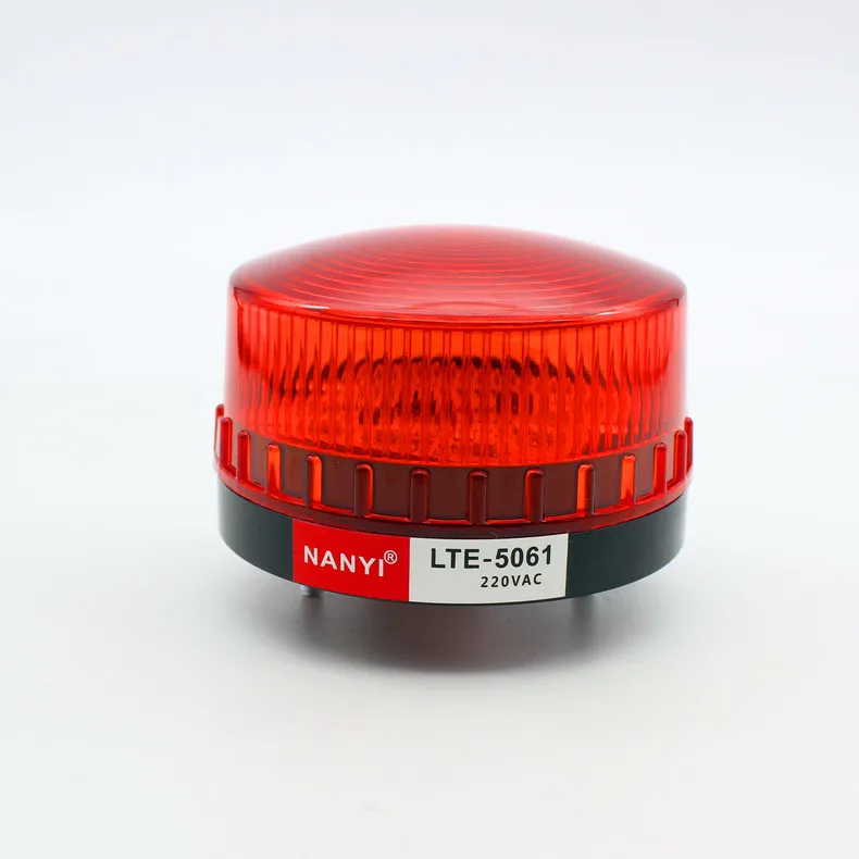 1Pc BULE VERT JAUNE ROUGE Silencieux D'urgence LED Lumière Signal Lampe Lumière Stroboscope Lampe LTE-5061 DC12V DC24V AC110V AC220V