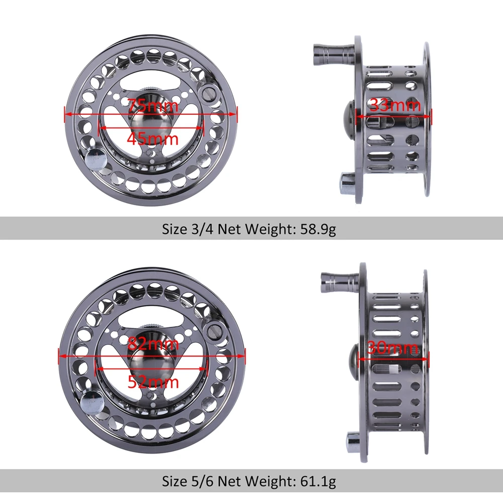 Goture CNC Fly Fishing Reel Zapasowa szpula 3/4 5/6 7/8 9/10 WT CNC Machine Cut Aluminium do wędkarstwa muchowego Bass Pike Fishing Tackle — zdjęcie 5
