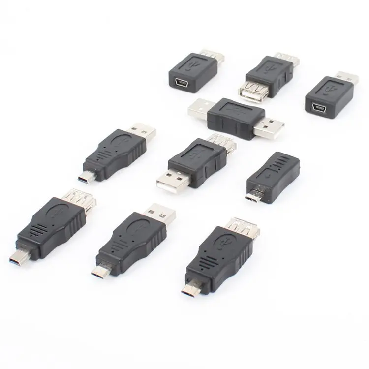 NEW 10pcs/set USB OTG Adapter Connector 5Pin Changer Adapter Converter USB Male to Female Micro USB Mini USB Adapter Converter