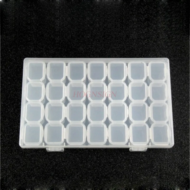 ネイルジュエリーツールボックス 28 グリッドオープンシングルネイルドリルジュエリー収納ボックスジュエリーボックスネイル用品ディスプレイボックス販売