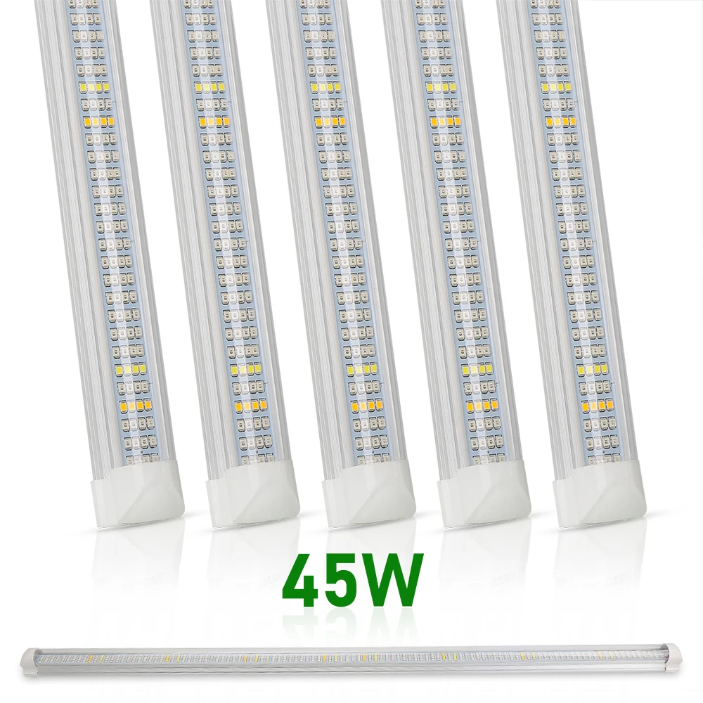 5 unids/lote 90cm T8 tubo de espectro completo hidropónico LED barra de luz de cultivo 45W lámparas de cultivo de plantas para tienda de cultivo de verduras